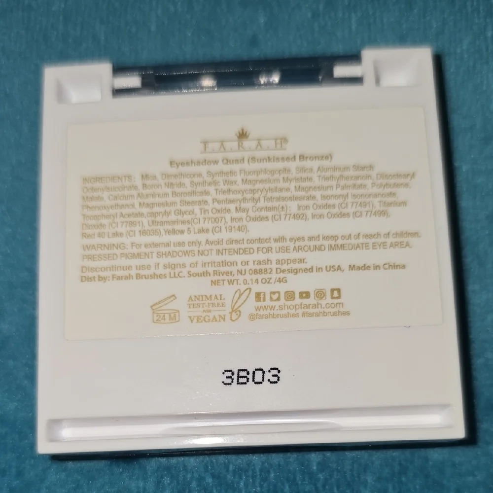 Farah Eyeshadow Palette - Gold and Tan Hues